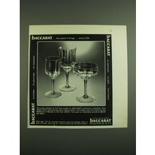 1971 Baccarat Capri Crystal Advertisement - Baccarat The crystal of Kings