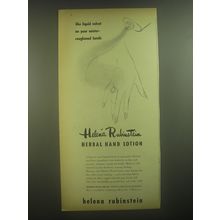 1945 Helena Rubinstein Herbal Hand Lotion Ad - Like liquid velvet