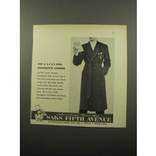 1950 Saks Fifth Avenue Broadcloth Robe Advertisement