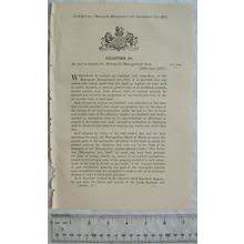 1875 Act of Parliament: Metropolis Management Acts