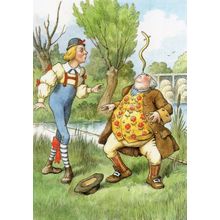 Father William Alice In Wonderland 1927 Edition Book Postcard