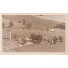 This Is Our Farm Giant Chimney Type Buildings Old Rural Postcard