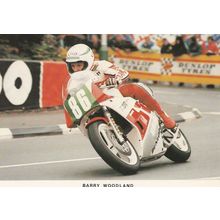Barry Woodland TT Races Motorbike Superbike Isle Of Man Limited EdnPostcard