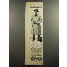 1952 Baracuta Trenchcoat Ad - In Wind and rain, your masterpiece-de-resistance