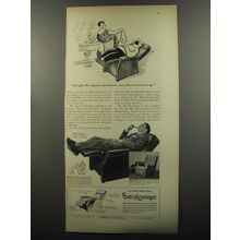 1953 Barcalounger Chair Ad - cartoon by Syd Hoff - All right, Mr. Captain