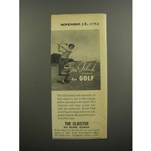 1953 The Cloister Resort Ad - Sea Island Georgia for Golf