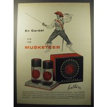 1955 Lentheric Musketeer After Shave Lotion and Cologne Ad - En Garde!