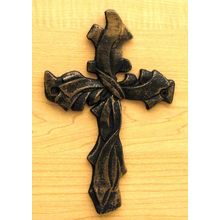 Ribbon Cross Set of 2 Brushed Gold