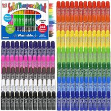 Kwik Stix Solid Tempera Paint Sticks, 144 Classic Colors, Washable Paint Sticks