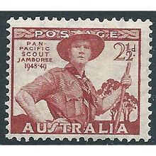 Australia 1948 SG227 2 1/2d Lake Mounted Mint ....