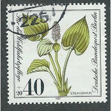 BERLIN -1981 40pf +20 'HUMANITARIAN - WILD FLOWERS' FINE USED (EBID44-838)