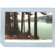 New York Sacandaga Park View Of Sacandaga River ny_box5~1966