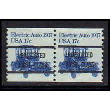 1906a 17c Electric Auto Fine MNH Dry Gum Gap Pair Type A PreCnx AA1106