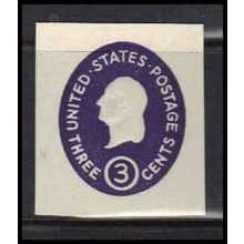 Used U534c 3c George Washington Very Fine Cut Square Z2867