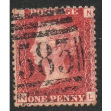 Sg43 1d red plate 148 fine used " N L " (REDS)
