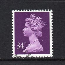 Elizabeth II - 1991 - 34p Deep Mauve (sg X987) Used