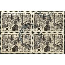1949 Yvert A24 - fine used (o) - block of 4
