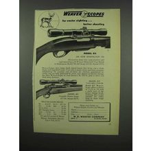 1952 Weaver K4 Scope Ad - For Easier Sighting