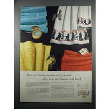 1953 Cannon Towel Ad - Suzette Carnation Duchess