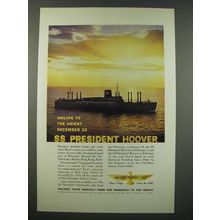 1959 American President Lines Ad - S.S. President Hoover