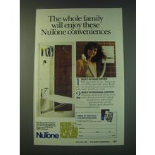 1988 NuTone Built-in Hair Dryer and Built-in Ironing Center Ad