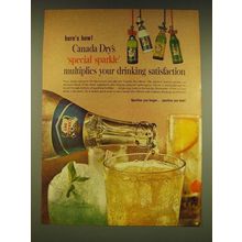 1962 Canada Dry Mixers Ad - Here's how! Canada Dry's special sparkle