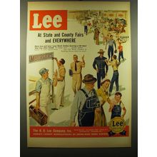 1950 Lee Work Clothes Ad - At state and county fairs and everywhere
