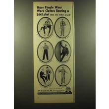 1950 Lee Work Clothes Ad - More people wear work clothes bearing a Lee label