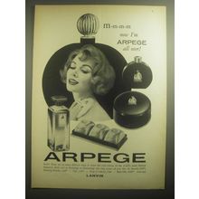 1959 Lanvin Arpege Ad - M-m-m-m now I'm Arpege all over