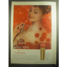 1959 Yardley Red Roses Spray Mist Advertisement