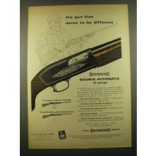 1958 Browning Double Automatic Shotgun Ad - The gun that dares to be different