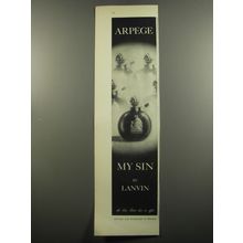1951 Lanvin Perfume Ad - Arpege My Sin by Lanvin