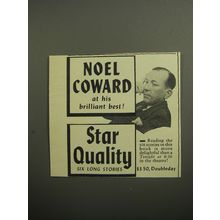 1951 Doubleday Book Advertisement - Star Quality by Noel Coward