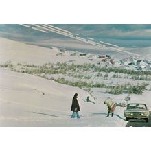 Telephone Wire Snow Covered Disaster Serra Da Estrela Portugal Map Postcard