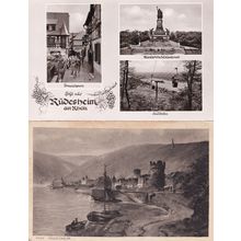 Rudesheim Am Rhein Drosselgasse Antique & 1963 2x Postcard s