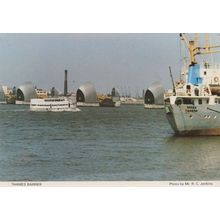 London Thames Barrier 1980s Postcard