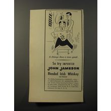 1953 John Jameson Irish Whiskey Ad - A change does a man good - Barbershop