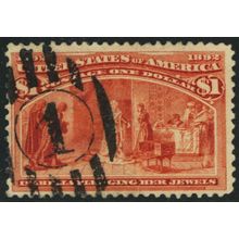 241, Used $1.00 VF Columbian - Quality Stamp - Stuart Katz