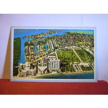 AERIAL VIEW, KEY BISCAYNE, MIAMI, FLORIDA, USA unused postcard #