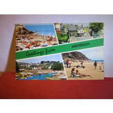 multiview, ABERSOCH, LLANENGAN, GWYNEDD, WALES used postcard Colourmaster 1974 #