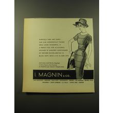 1960 I. Magnin Dress by Marjorie Montgomery Ad - Purposely pure and simple