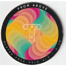 UNUSED KEG CLIP FRONT - TRACK BREWING CO - FROM ABOVE PALE ALE