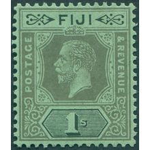Fiji 1924 1s black on emerald Die II SG238 unused