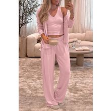 Light Pink 3-Piece Cozy Knit Lounge Set