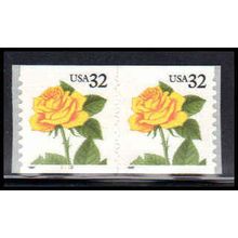 3054 32c Yellow Rose Very Fine MNH CNP Left 1112 PA1871