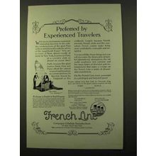 1923 French Line Cruise Ad - Preferred by Travelers