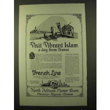 1923 French Line Cruise Ad - Visit Vibrant Islam