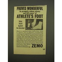 1947 Zemo Ointment Ad - Proves Wonderful
