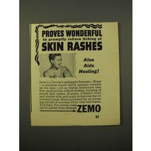 1947 Zemo Ointment Ad - Relieve Skin Rashes