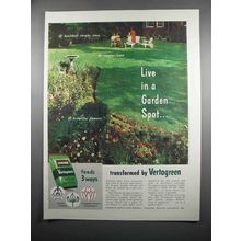1950 Armour Vertagreen Ad - Live in a Garden Spot